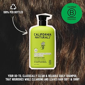 California Naturals Re:GRO Anti-Thinning Conditioner for Women, Biotin, Rosemary & Argan Oil, Hair Loss & Thinning Support, Sulfate Free, 20 fl oz