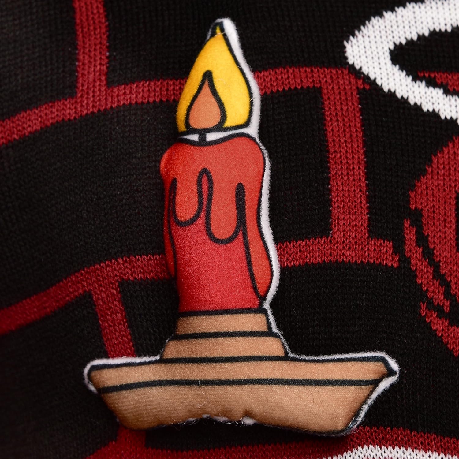 FOCO NBA Ugly 3D Sweater - Red Crew Neck Sweater Pullover - Long Sleeve - Adults