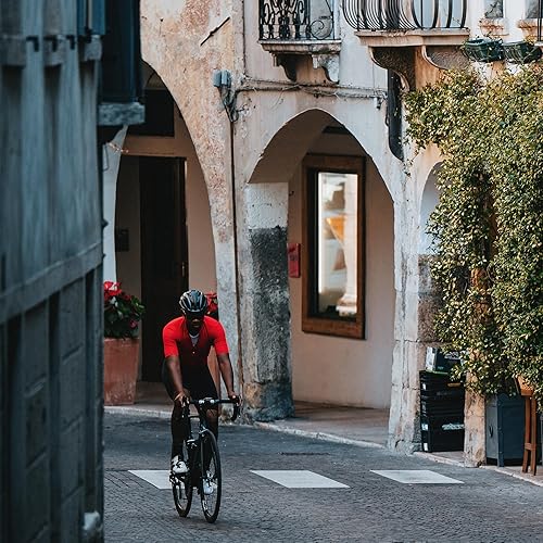 Miniatura 7 de CASTELLI Camiseta Classifica para hombre, con cremallera y manga de un cuarto de longitud para ciclismo de grava y ciclismo de carretera