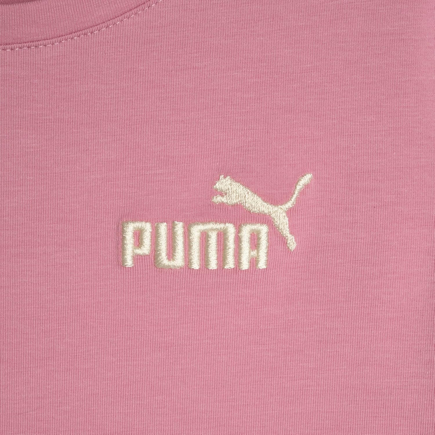 Puma Girls Foundations Core Logo T-Shirt, Slim Fit, Baby Tee Silhouette - Image 3