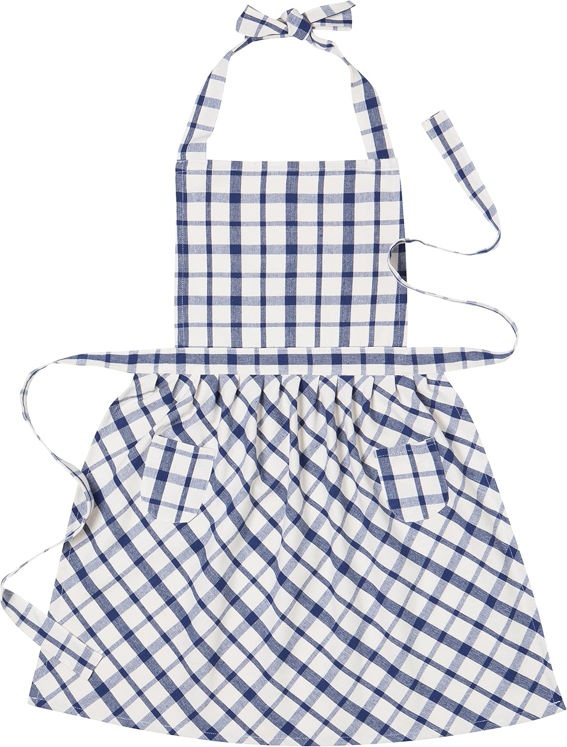 Now Designs Belle Plaid Classic Cotton Apron with Two Pockets, 28x29 inches