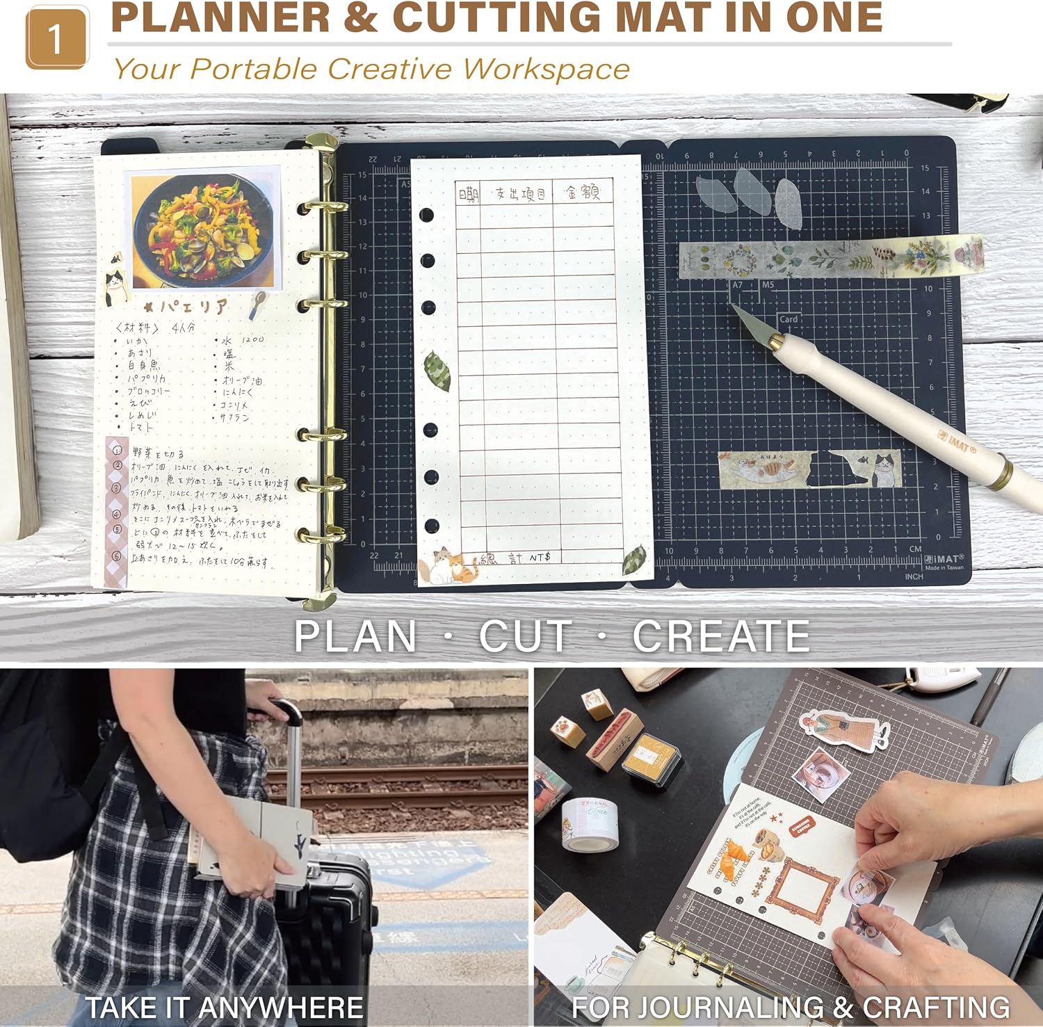 iMAT CraftMate Note Full Set Personal Size 6-Ring Planner Stationery image 2