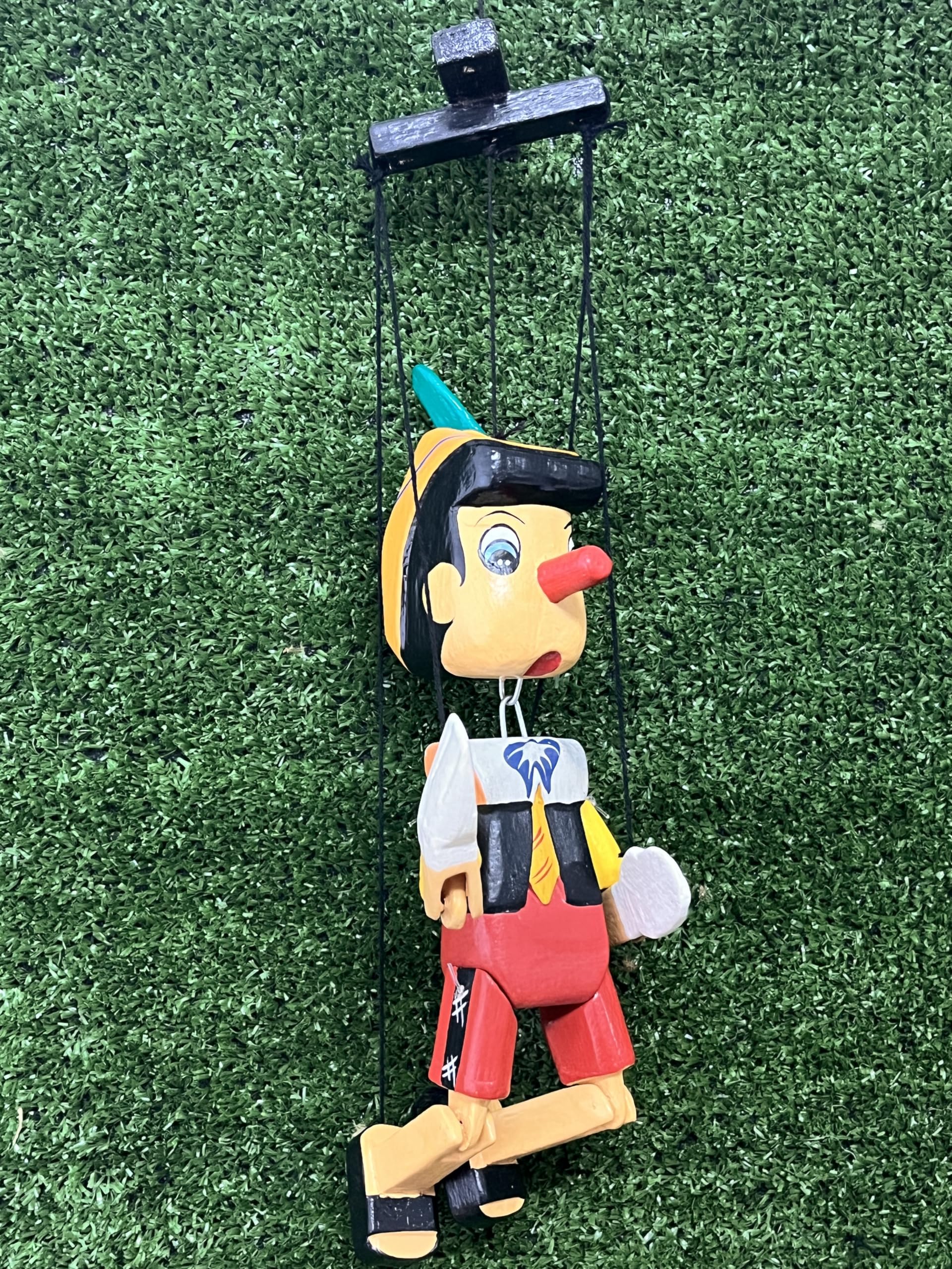 HC enterprise Pinocchio en bois avec corde, 25 cm fabriqué à la main en Indonésie