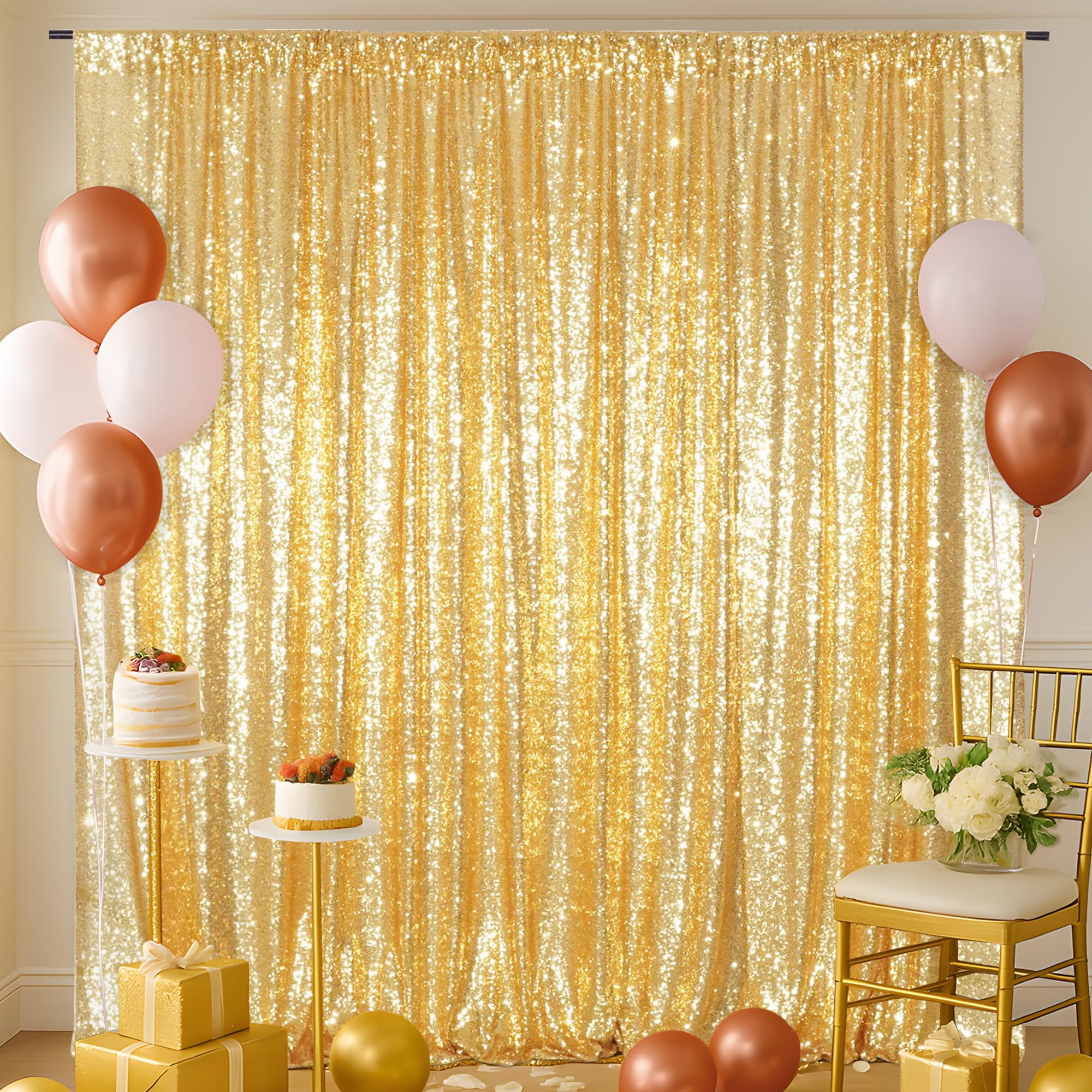 Eternal Beauty 305x305cm Pink Shinny Sequin Photography Backdrop Party Prom Wedding Youtobe Banquet Photo Background (10x10 feet) — view 22