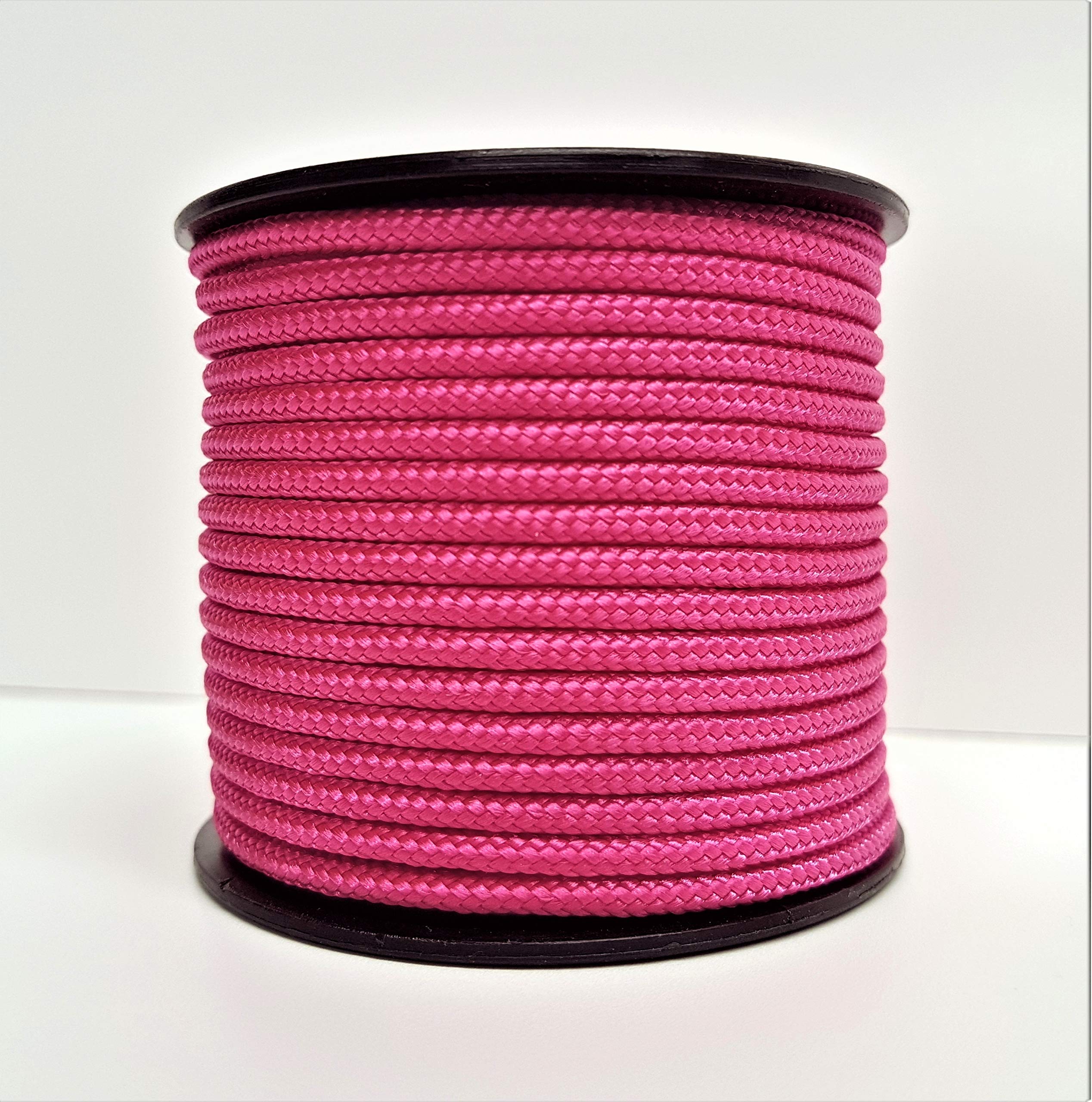 Rota Marine 3mm 19Mt Mini Reels Polyester Braided Rope Boat Tent Kayak Mini Spools - Color: Pink Black & Purple Fleck - Image 3