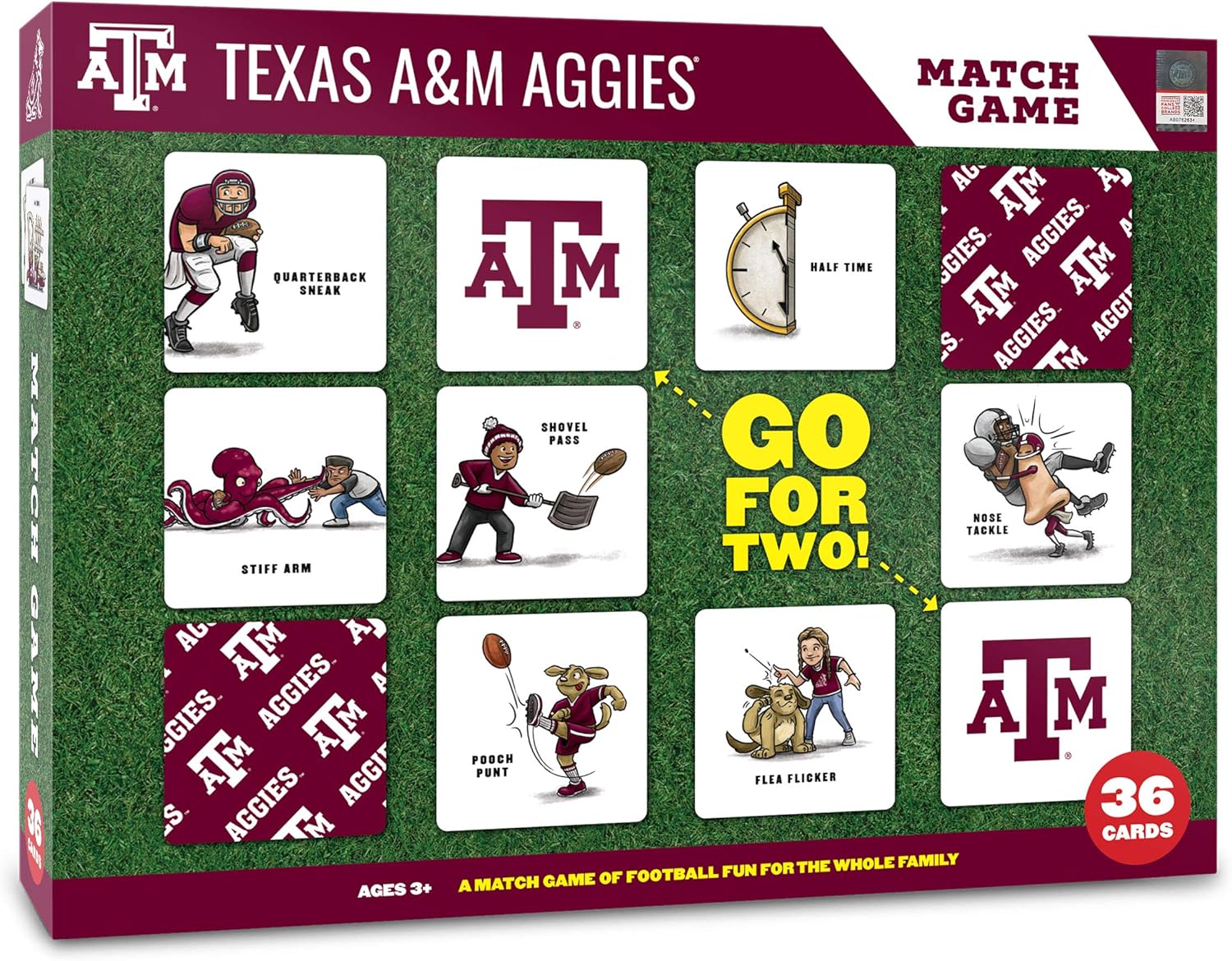 YouTheFan NCAA Officially-Licensed Memory Match Game - Humorous, Team-Specific, Original Hand-Drawn Artwork, Fun for the Whole Family, for Fans Young and Old