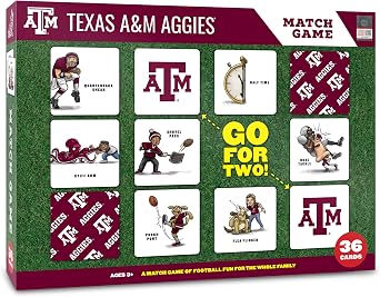 YouTheFan NCAA Officially-Licensed Memory Match Game - Humorous, Team-Specific, Original Hand-Drawn Artwork, Fun for the Whole Family, for Fans Young and Old