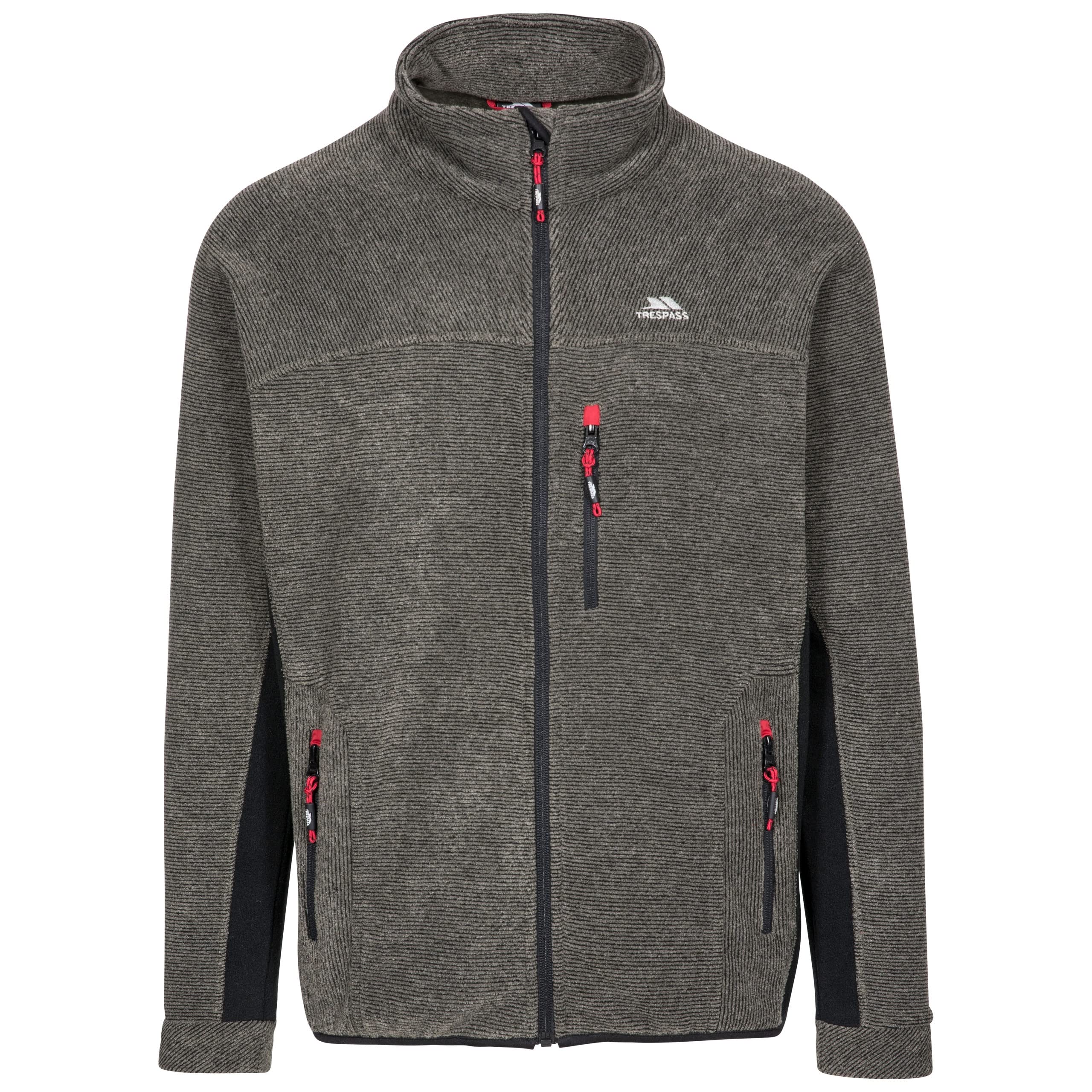 Trespass (S, Olive Stripe) Mens Fleece Jacket Full Zip Jynx
