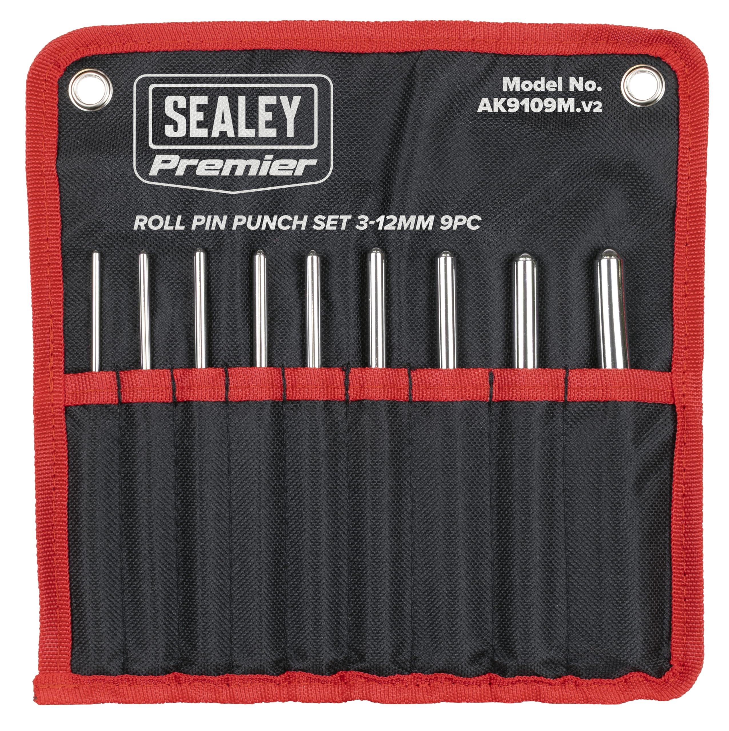 Sealey ak9109 m rollo Pin Punzones (Juego de 3 12 mm Métricas