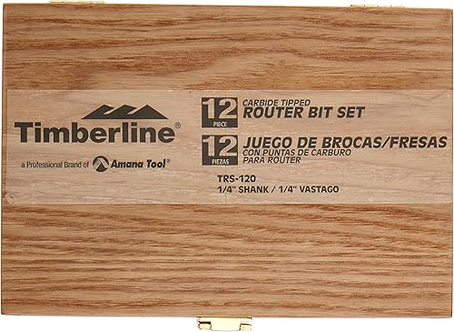 Miniatura 2 de Timberline TRS-120 - Juego de brocas para enrutador de vástago de 14 pulgadas, 12 piezas
