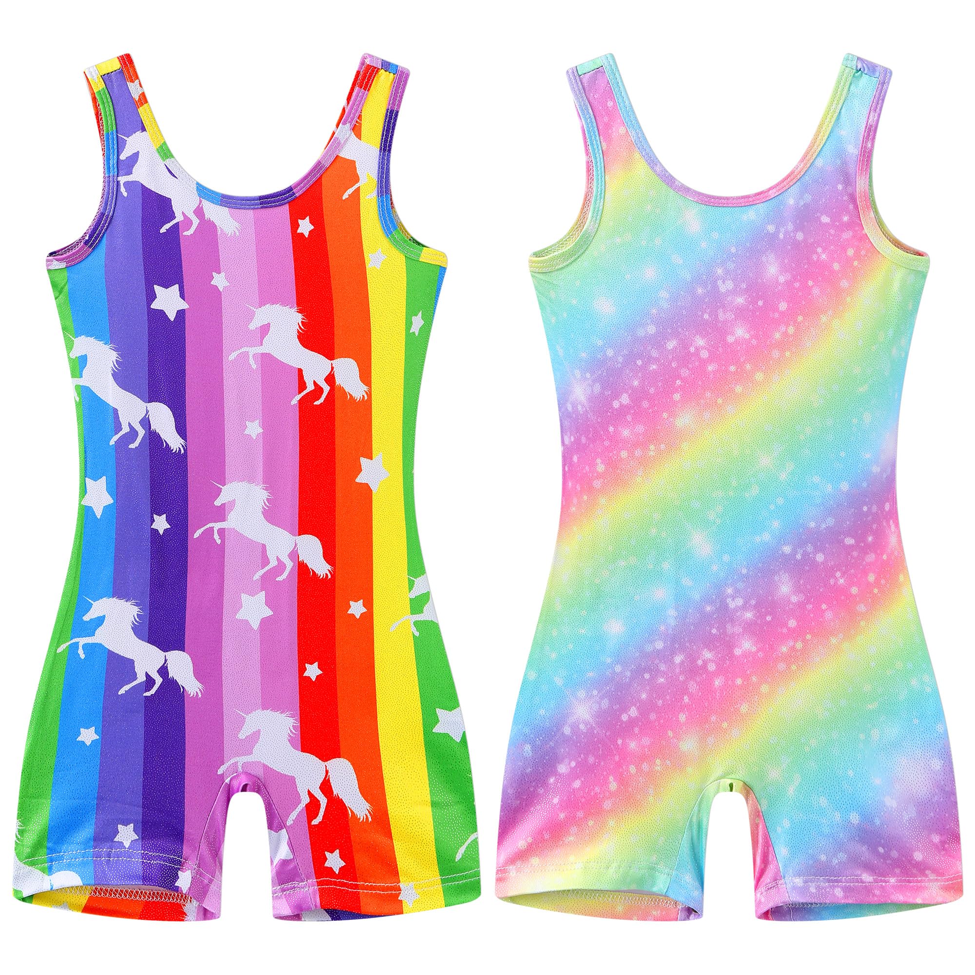 Gymnastics Leotards for Girls With Shorts,Kids Dance Unitards Biketards