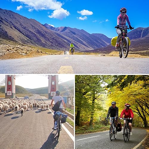 Miniatura 7 de Portaequipajes trasero para la parte trasera, soporte de carga para bicicleta, 110 libras de gran capacidad, soporte ajustable para bicicletas de