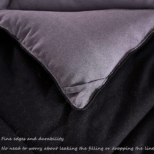 Miniatura 4 de Carasylvia Juego de edredón ligero y sólido de 3 piezas edredón y 2 fundas de almohada para todas las estaciones juego de edredón alternativo para