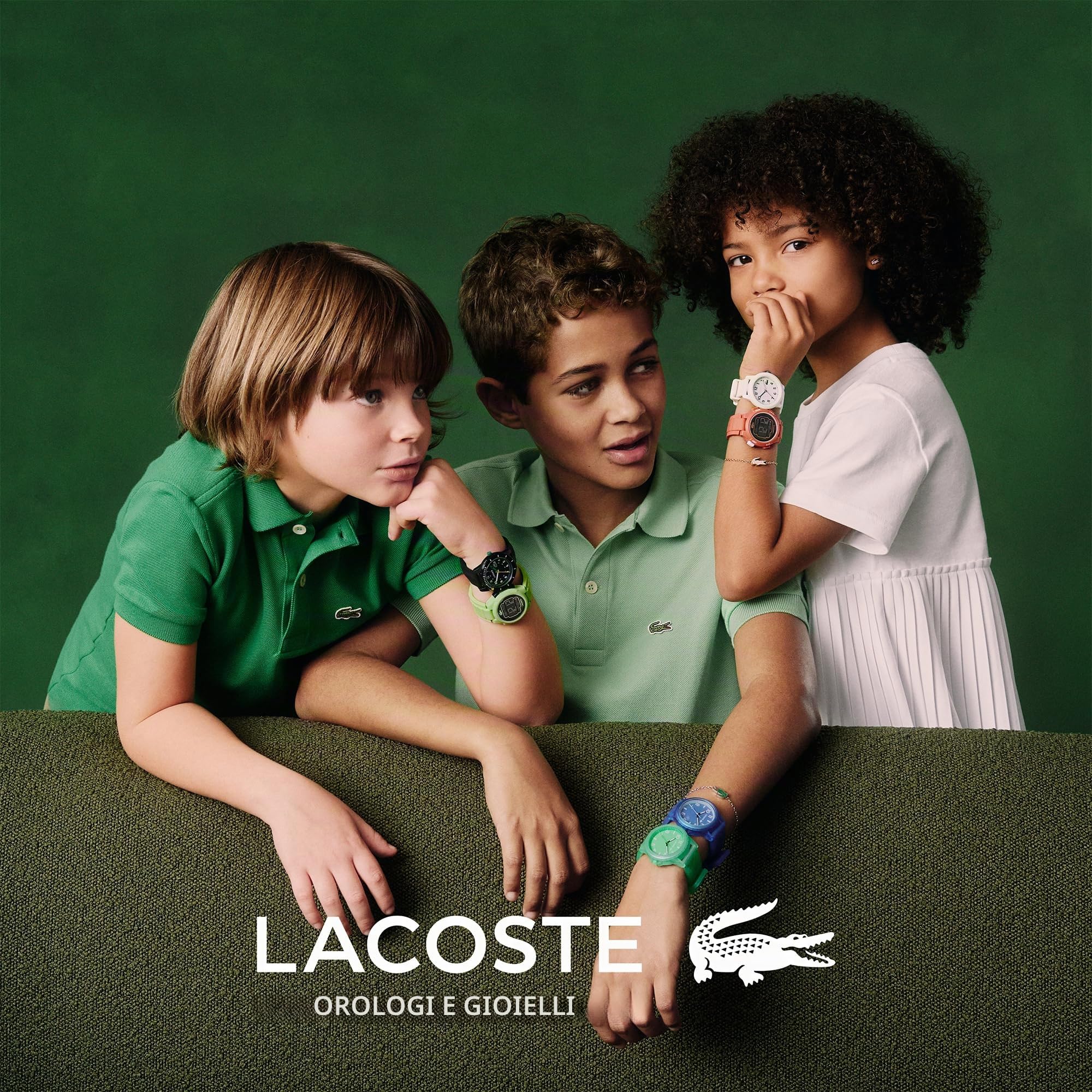 Lacoste Orologio con Movimento al Quarzo a Tre Lancette da Bambini Collezione LACOSTE.12.12 KIDS con Cinturino in Silicone