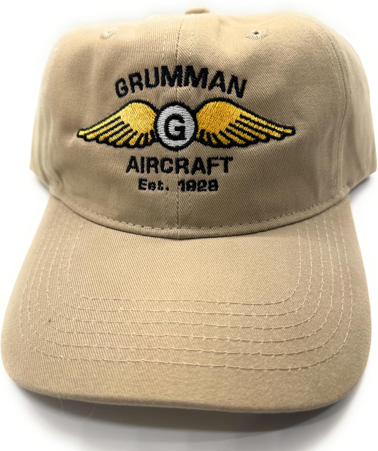 Vintage Grumman Aircraft Hat Beige