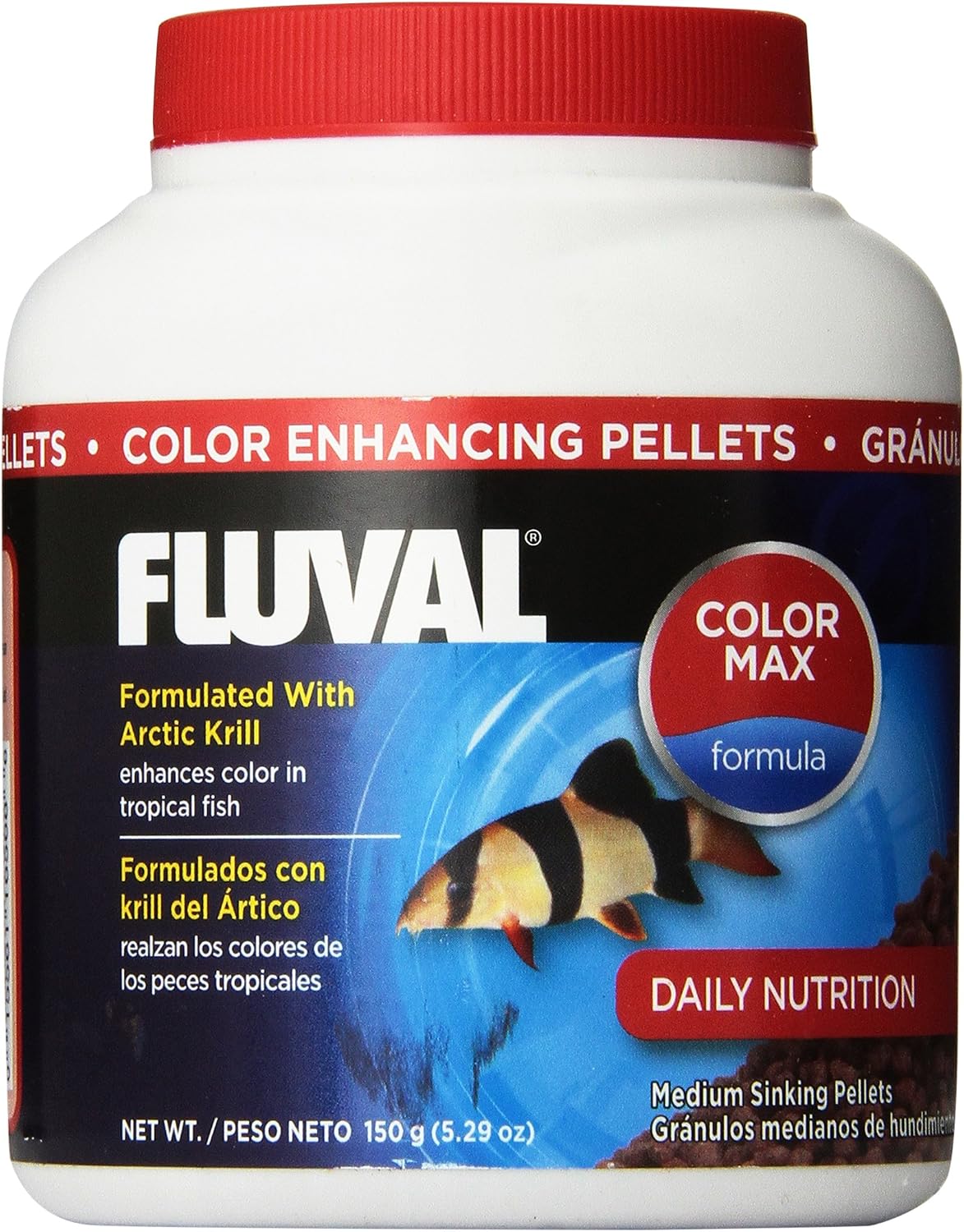 Fluval Color Enhancing Pellets Fish Food, 5.29-Ounce, 150gm