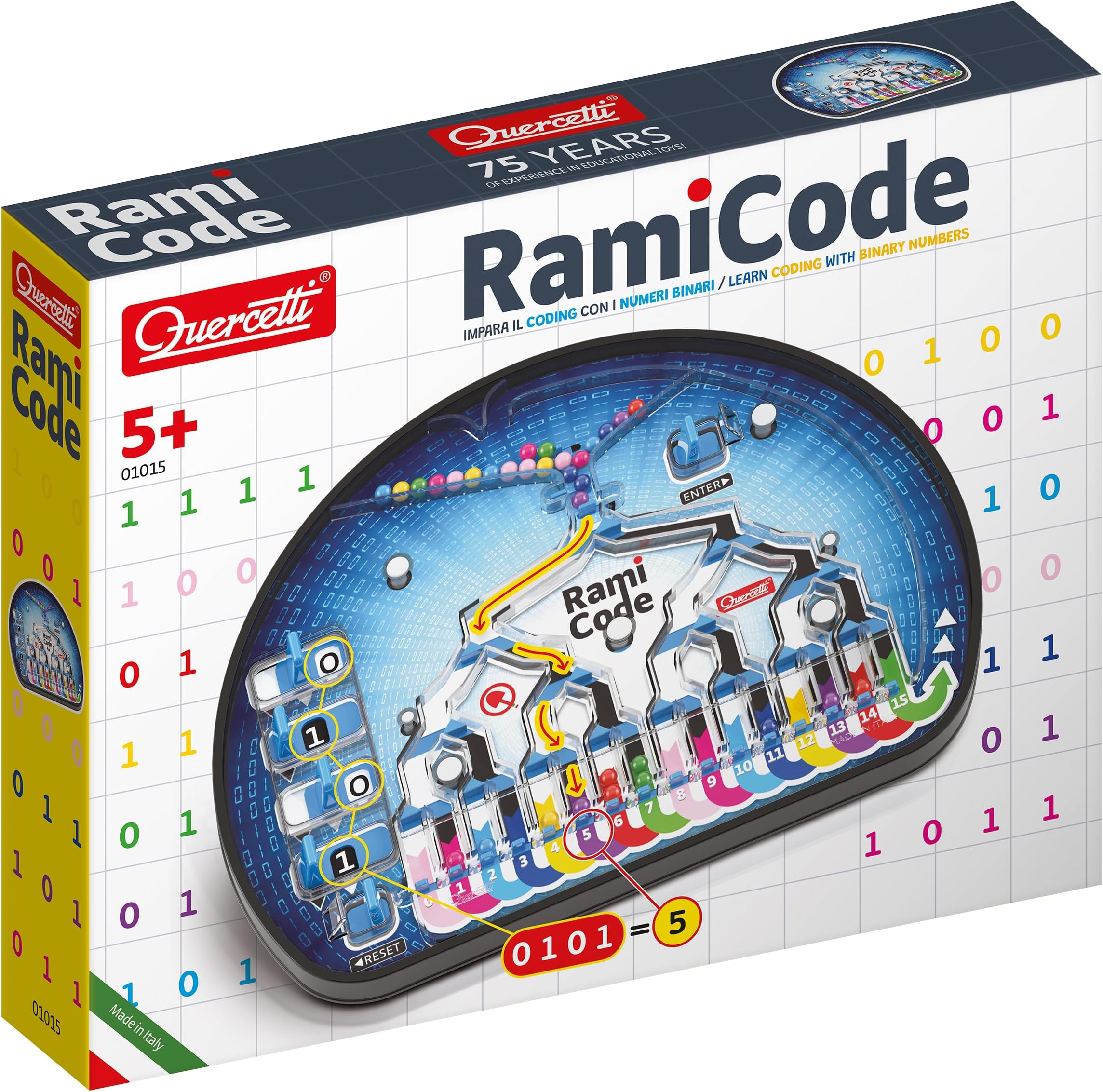 Rami Code Educational Binary Code Game, STEM Toy, For Boys and Girls 5+, Mulicoloured