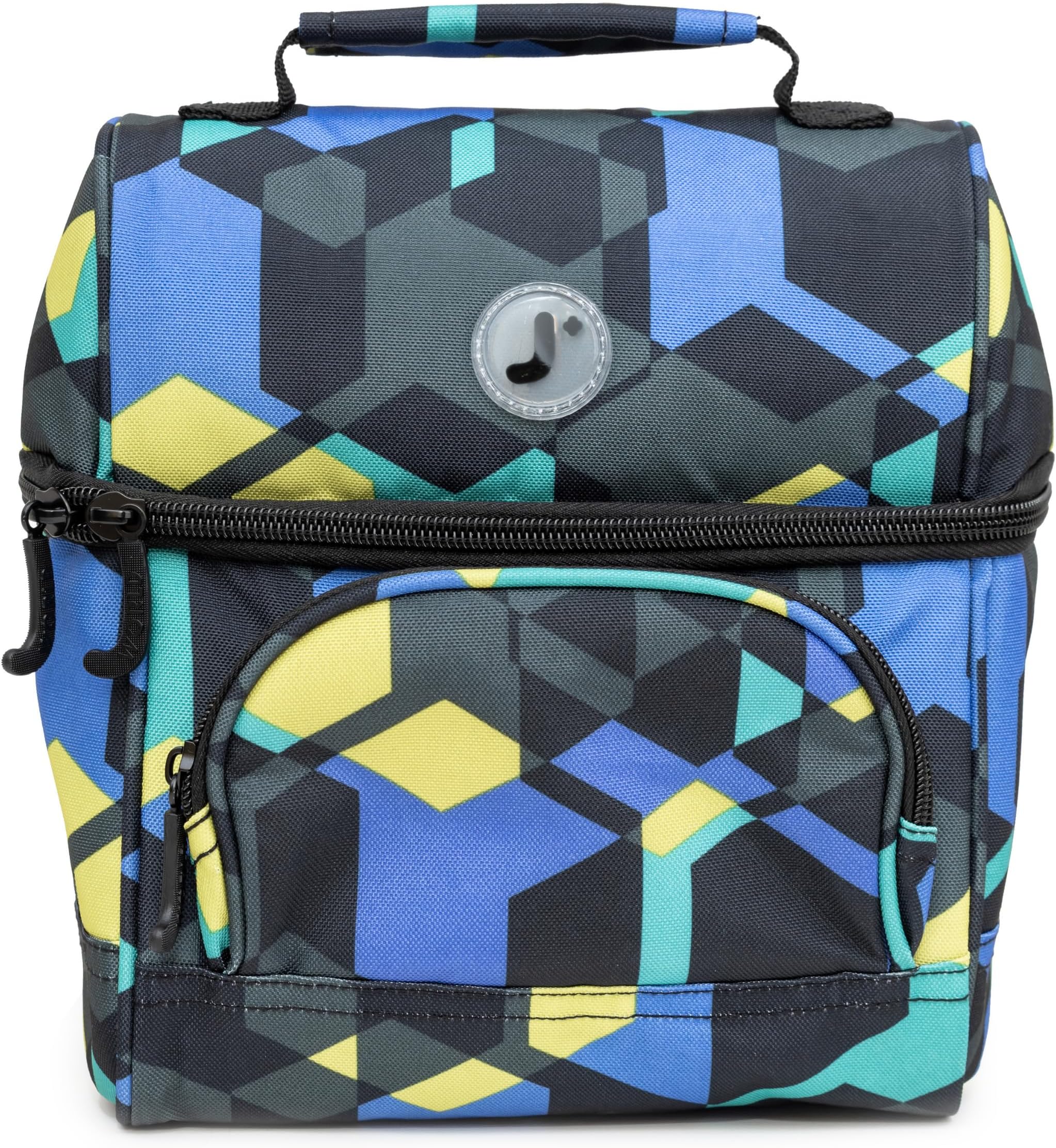 J World Corey Kids Lunch Bag. Insulated Lunch-Box for Boys Girls, Cubes
