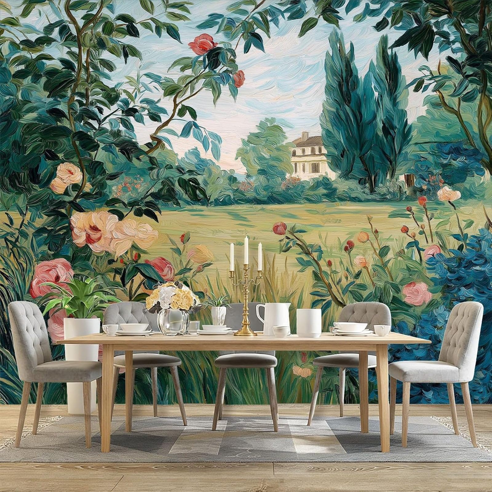 Kfjhgbdshhj 3D Mural Photo Mural-Wallpaper 3D Effect Antique Jungle Garden Natural Landscape, Wall Mural For Bedroom Living Room Ornament - Xxl Green Children's Room 250Cm X 175Cm Poster - Wall Sticker - Frame