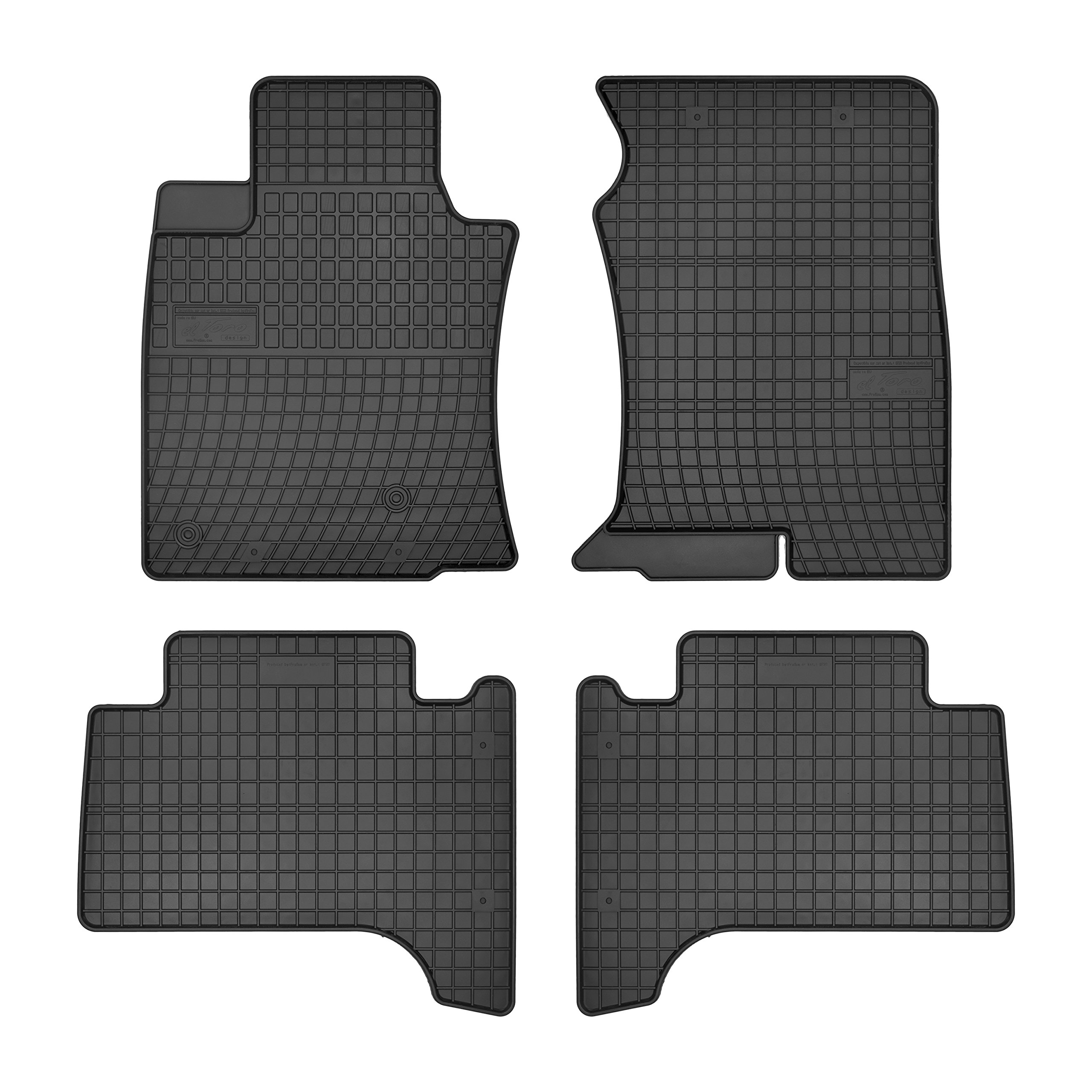 FROGUM 0806 Alfombrilla de Goma negro Compatible con TOYOTA LAND CRUISER KDJ12, GRJ12 LAND CRUISER 150 KDJ15, GRJ15