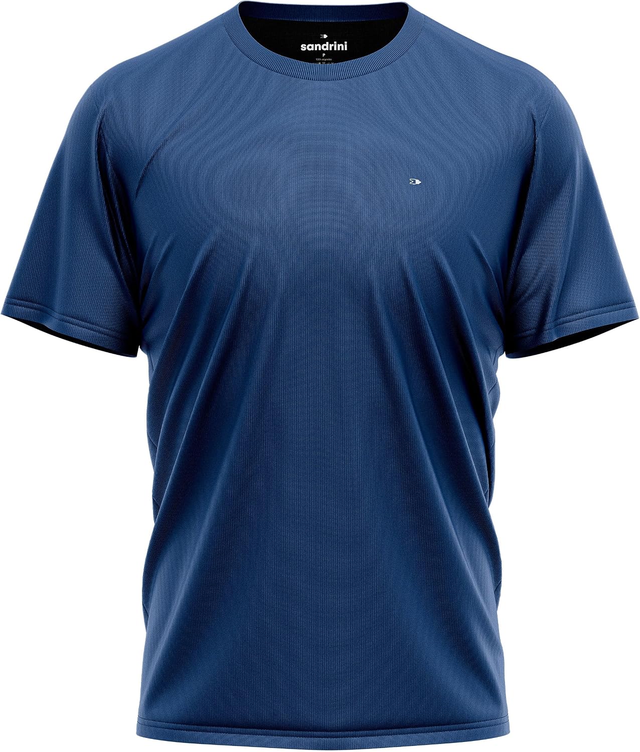 Kit 2 Camisetas Masculinas Dry Fit Sandrini Preto Azul Esporte Corrida Treino Fitness Academia Manga Curta