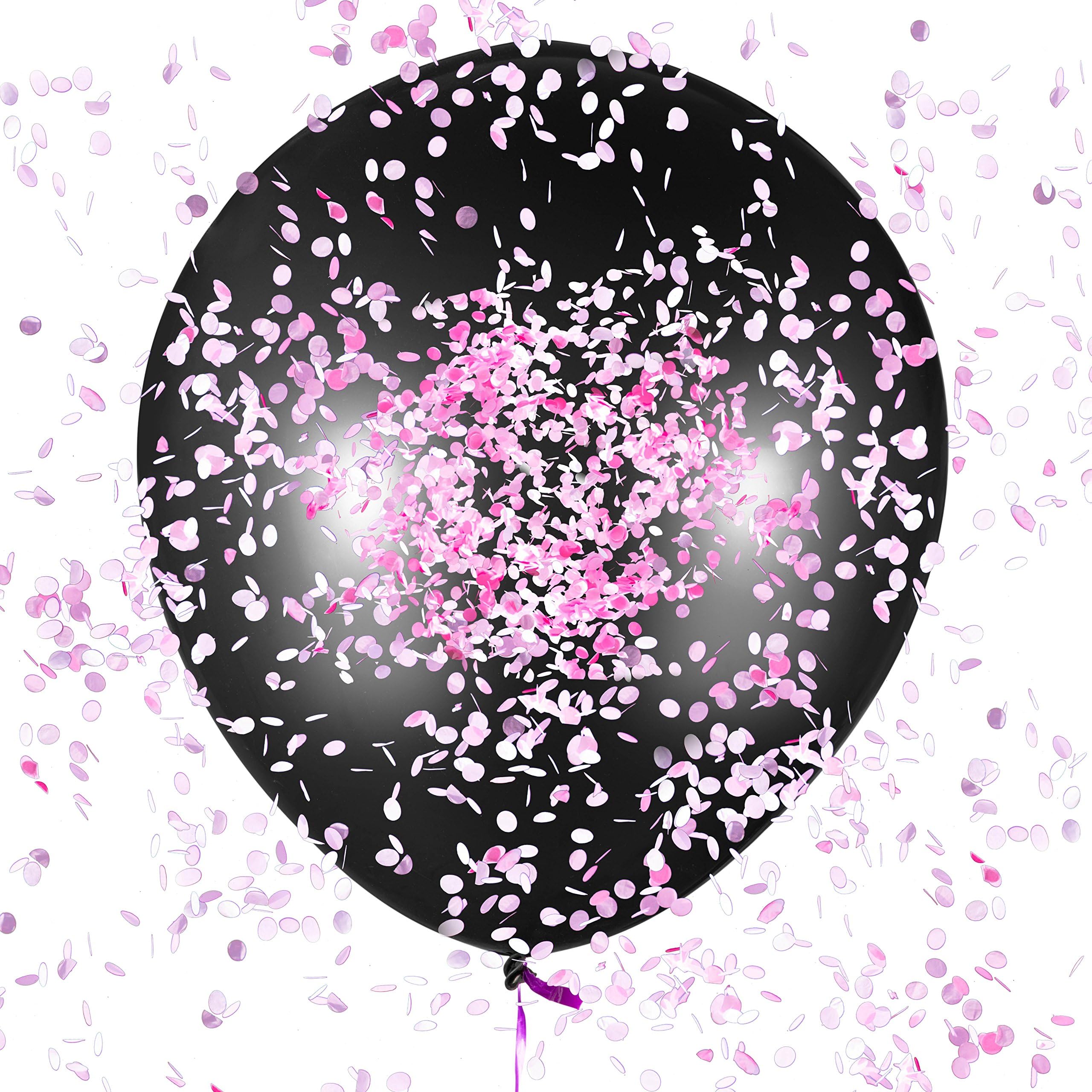 Sepco 36" Gender Reveal Balloon Tricked Pack for Baby Shower with Pink, Blue and Multicolored Confetti