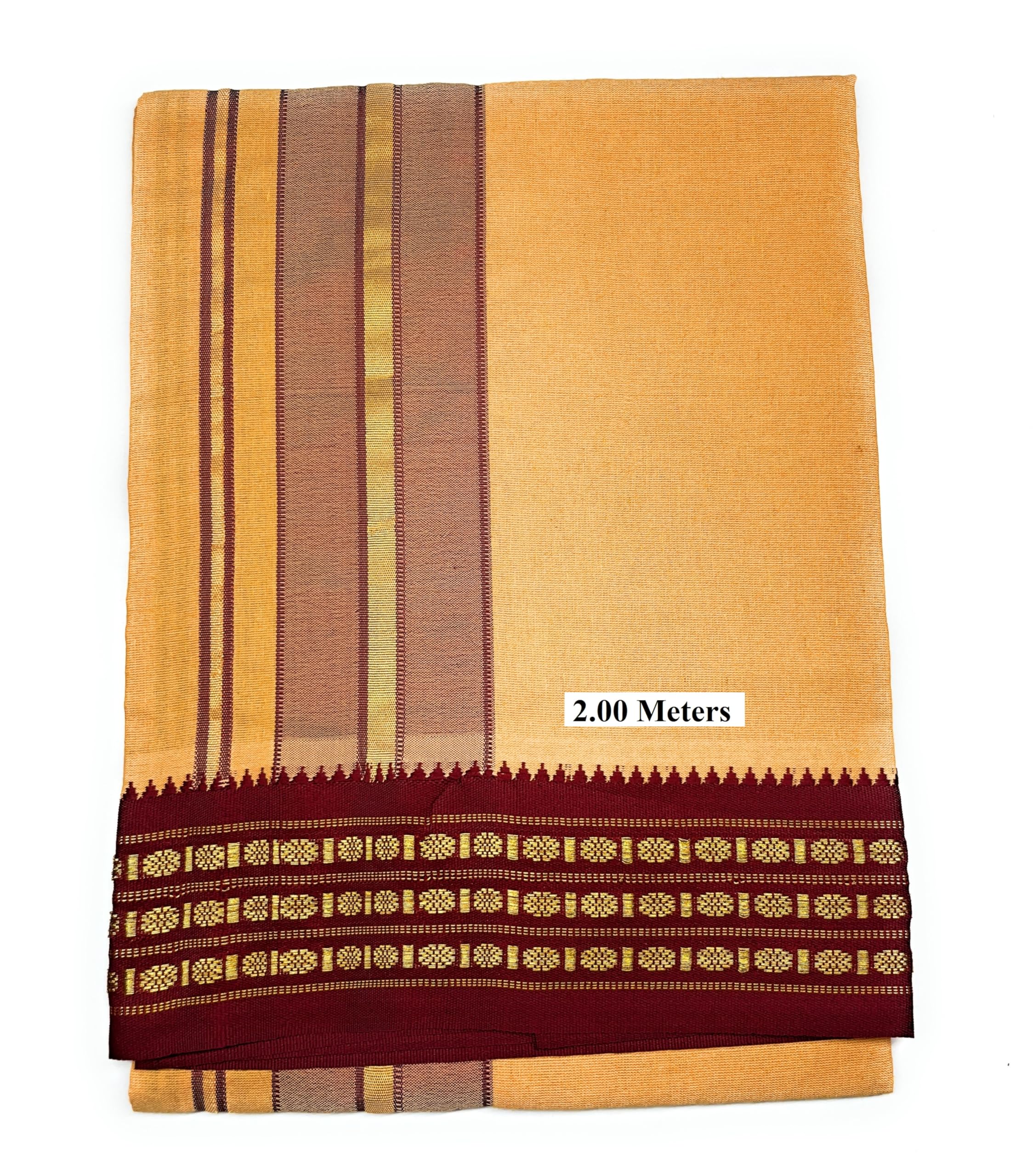 KrishnaPet Mens Premium Cotton Dhoti 2.00m Pack Of 1