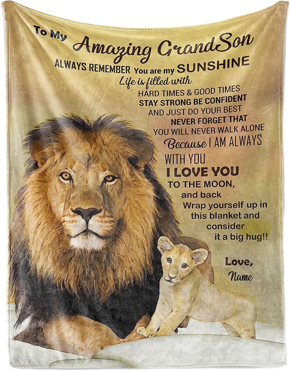 Taka Deal Customized to My Grandson Blanket from Grandpa & Grandma, Soft Warm Sherpa Blanket Best for Birthday & Christmas Gifts (Grandson-05, 30"X40")