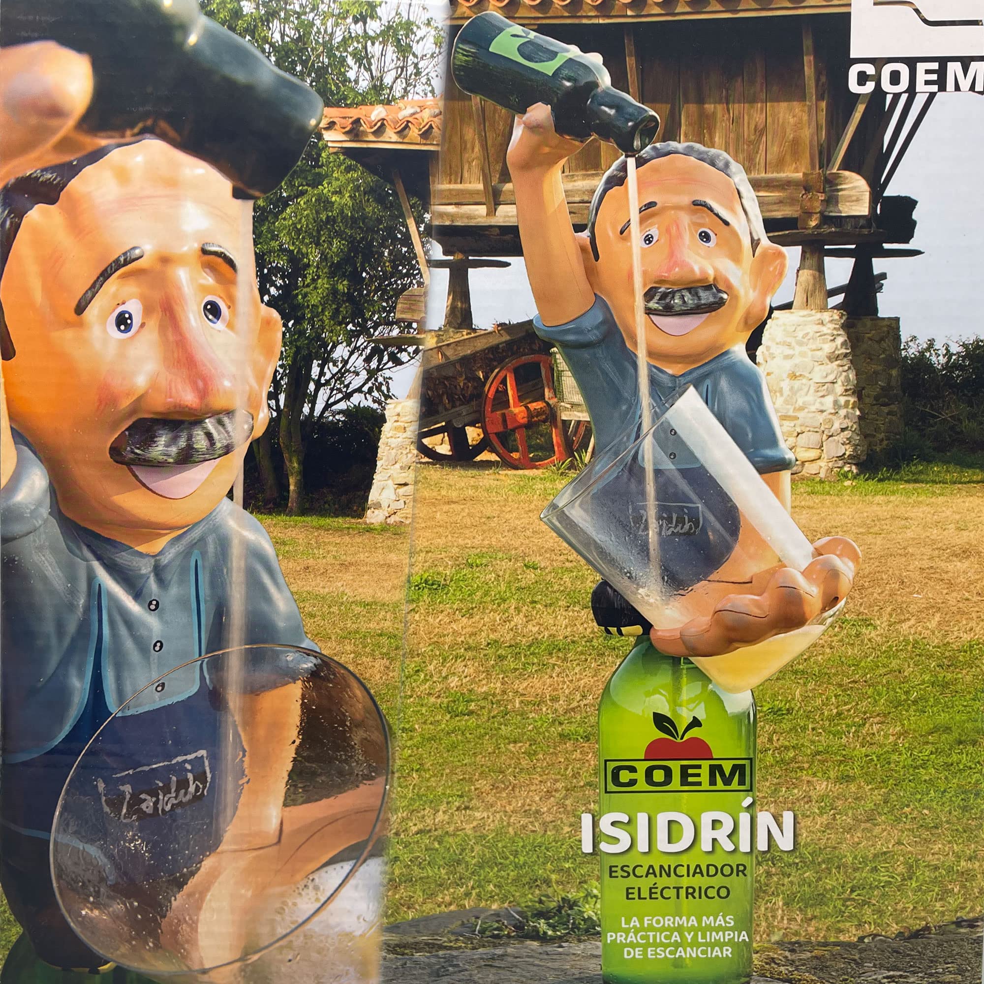 Escanciador de Sidra Electrico - Regalos Originales para Hombre - Echador de Sidra con bateria para Disfrutar un Culín de Sidra Fresco y Burbujeante - Dosificador Sidra (Isidrin)