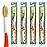 MOUTHWATCHERS Soft Flossing Toothbrushes, Value Pack of 4, Orange, Manual Toothbrush for Adults, Ultra Clean, Good for Sensitive Teeth and Gums, by Dr. Plotka\'s