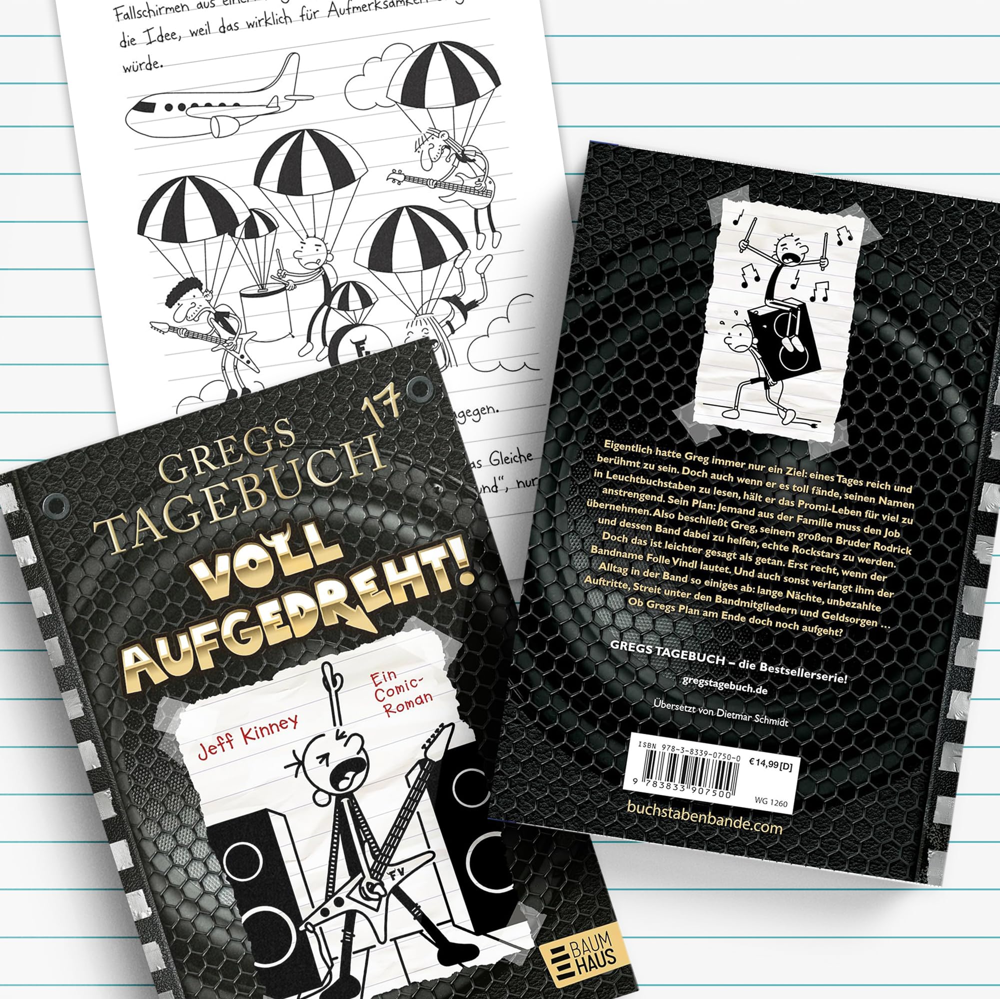 Jeff Kinney Bücherset - Gregs Tagebuch Band 16-20 - Volltreffer, Voll aufgedreht, Kein Plan von nix, So ein Schlamassel, Bock auf Party - Kinderbuch Comic Bestseller mit je einer exklusiven Postkarte