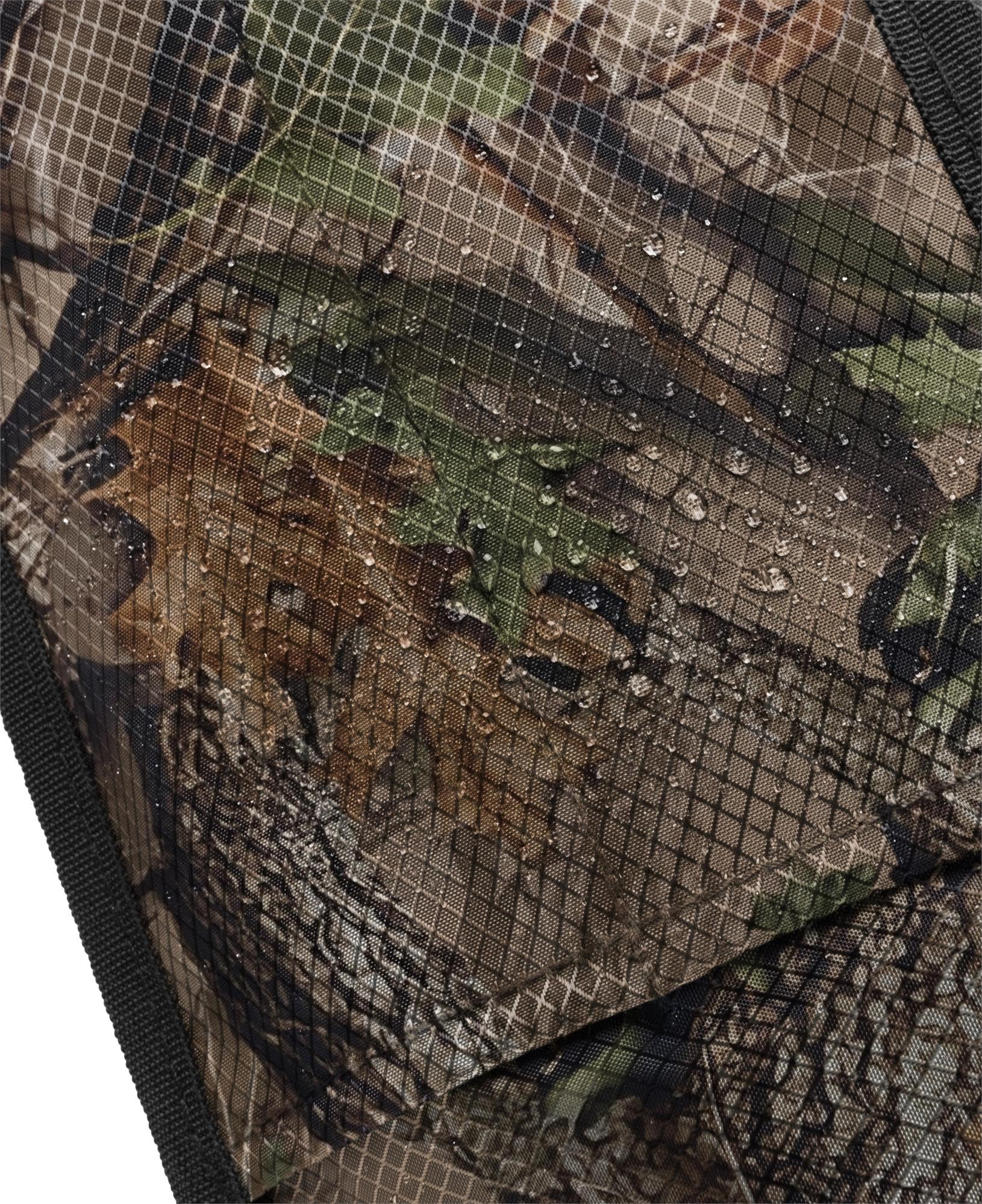 Rutentasche Angelruten-Futteral - wasserdichte Unterseite - 3 oder 4 Ruten-Fächer, Angelrollen-Aussparung, verschiedene Längen, 4 Zubehör-Außenfächer, 2 Kescherfächer Hunting Camo 4 Innenfächer 190 cm