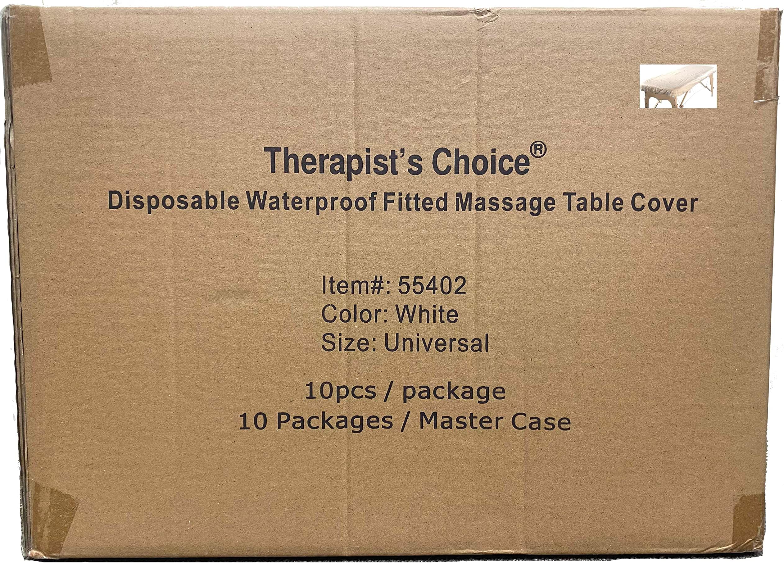 Therapist's Choice® Waterproof Fitted Disposable Massage Table Sheets, case of 100 pcs