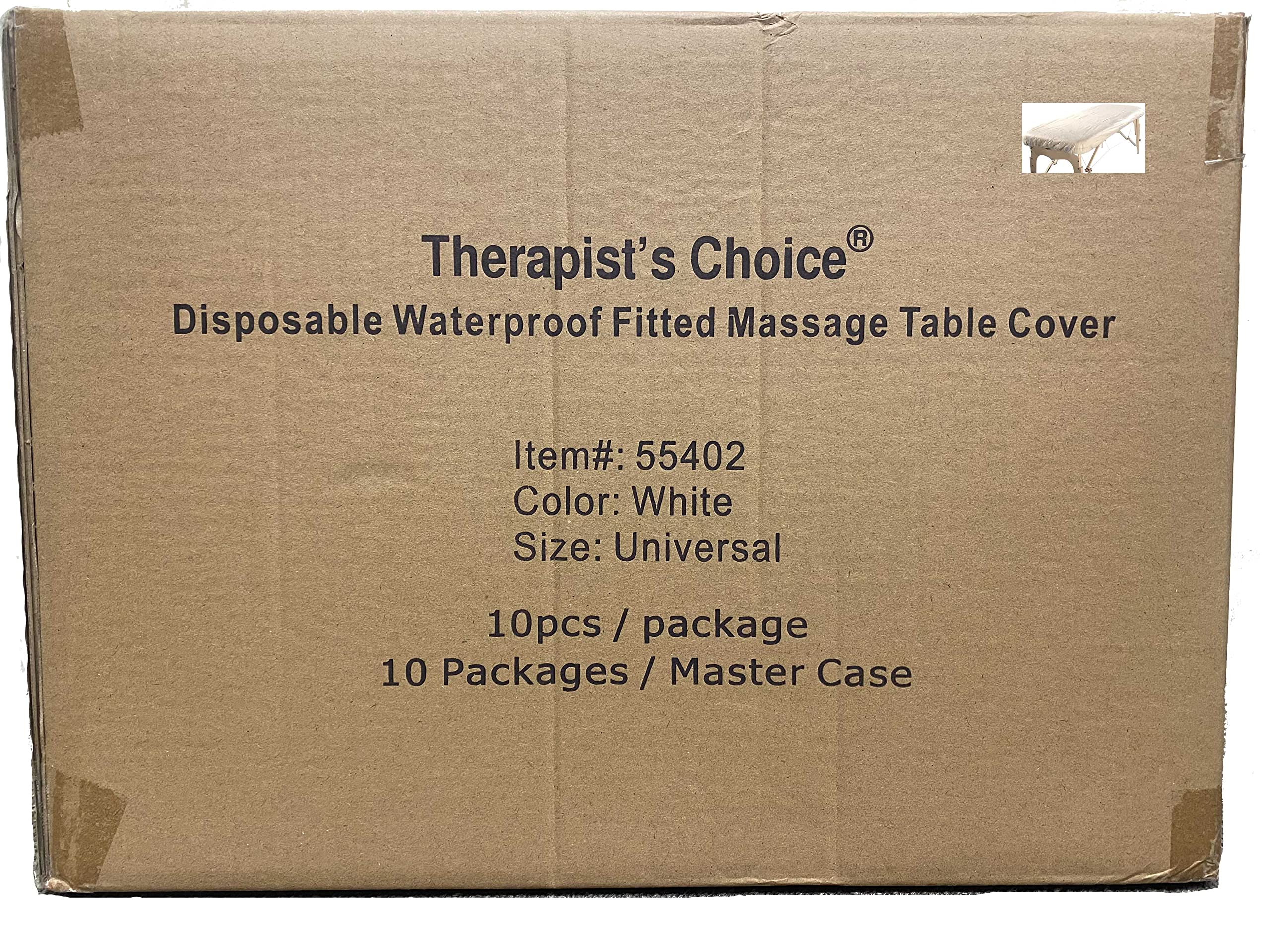 Therapist's Choice® Waterproof Fitted Disposable Massage Table Sheets, case of 100 pcs