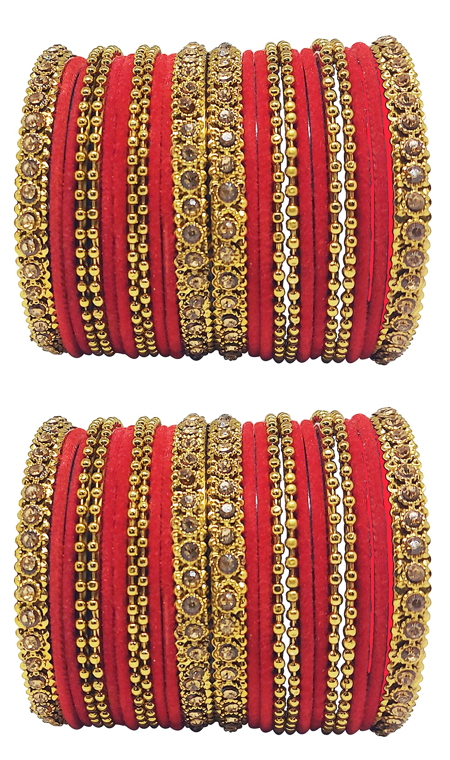 See full amazon price history chart for CHRISHAN Gold Plated Velvet and Stone Metal Kada Chudi Bangle Set For Women And Girls. (Red, 2.8) CHRISHAN Gold Plated Velvet and Stone Metal Kada Chudi Bangle Set For Women And Girls. (Red, 2.8) (B0BW4LFFM3) Amazon Price History, Amazon Price Tracker