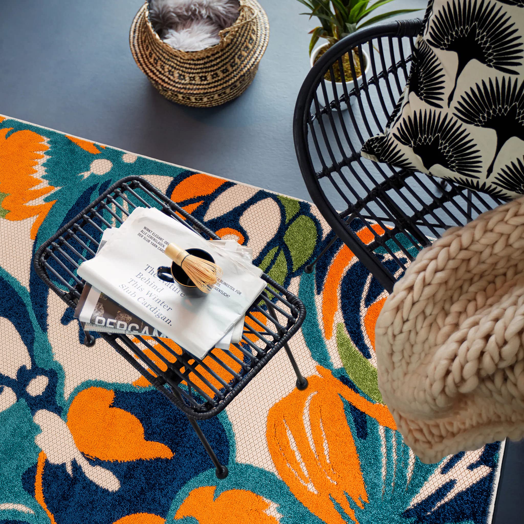 Rugshop Ravenna Modern Large Floral Flowers Indoor/Outdoor Area Rug 5' x 7' Multi