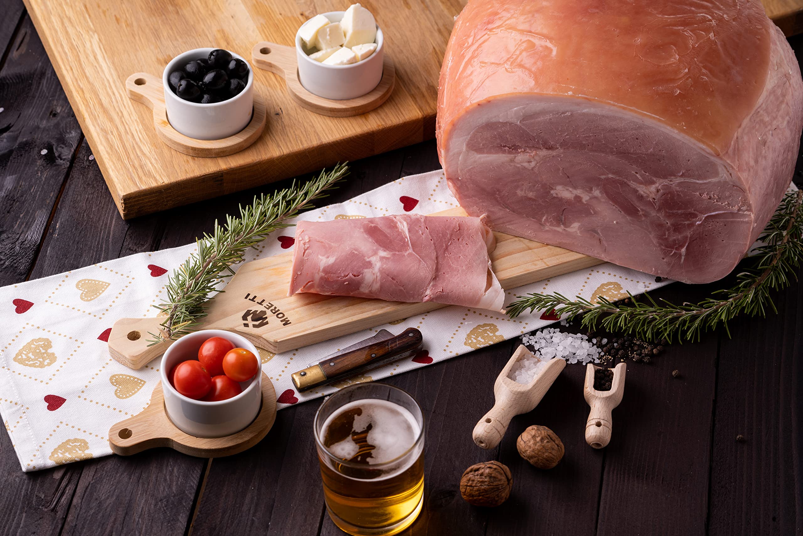 Moretti® Prosciutto Cotto | 4.2 Kg | Alta Qualità | Senza Glutine E Lattosio | Ideale Per Affettatrice Elettrica | Prodotto In Calabria (4,2 Kg)