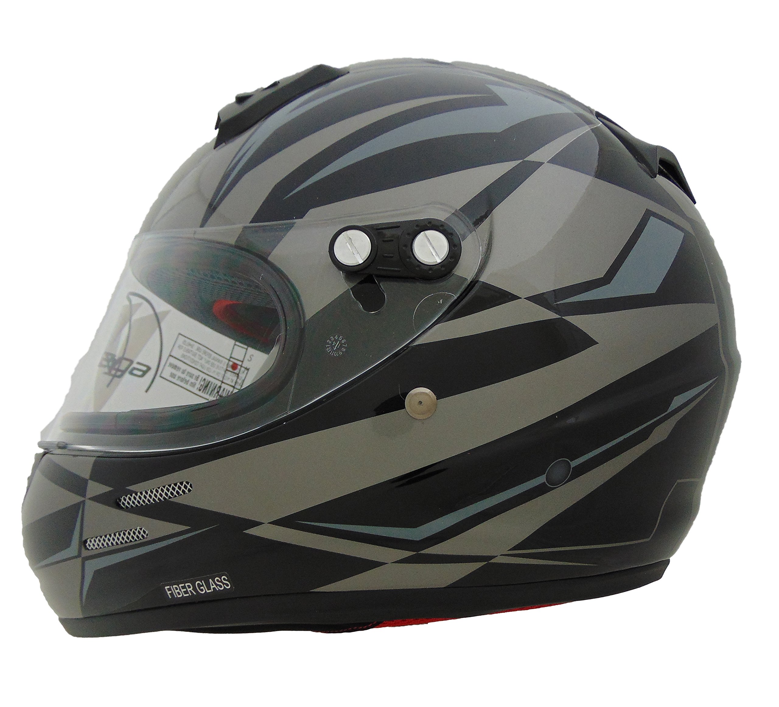 KJ2 Junior Full Face Karting Helmet with Black Drift Graphic
