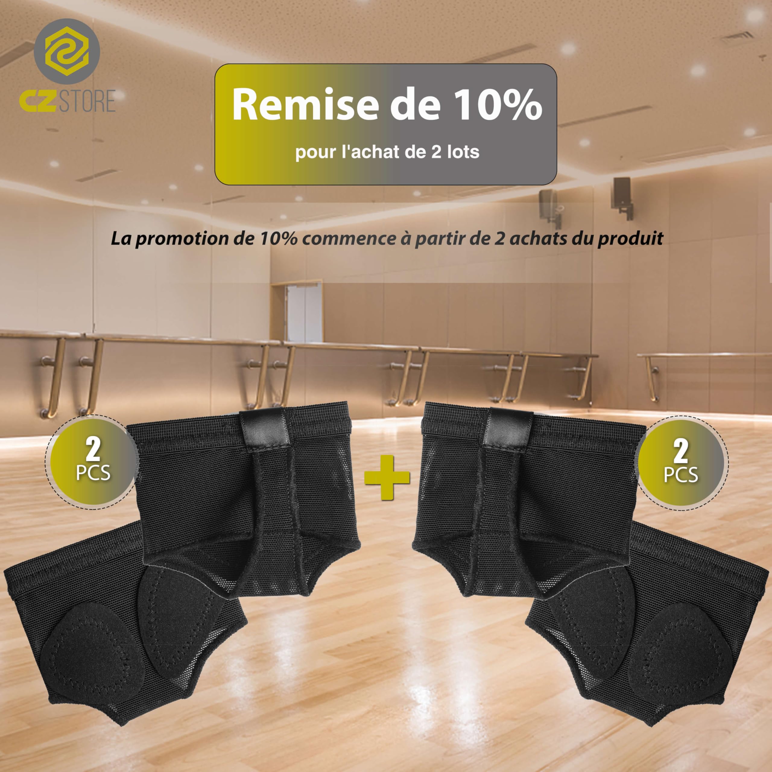 Pedilles Danse Coussinet Pied Antidérapant Protection Pied Ballerine 5 Tailles