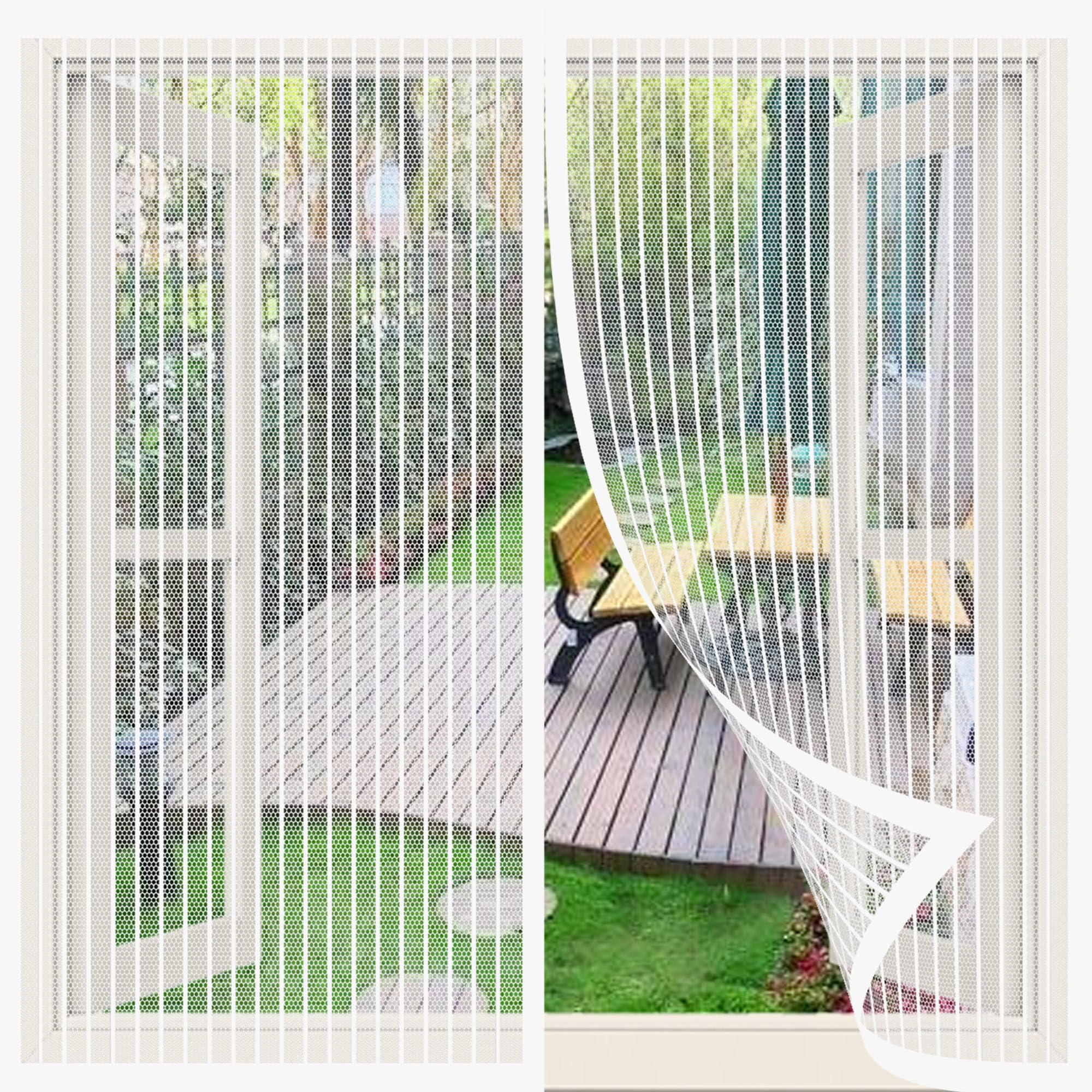 Moustiquaire Porte MagnéTique 130 X 180 Cm Facile à