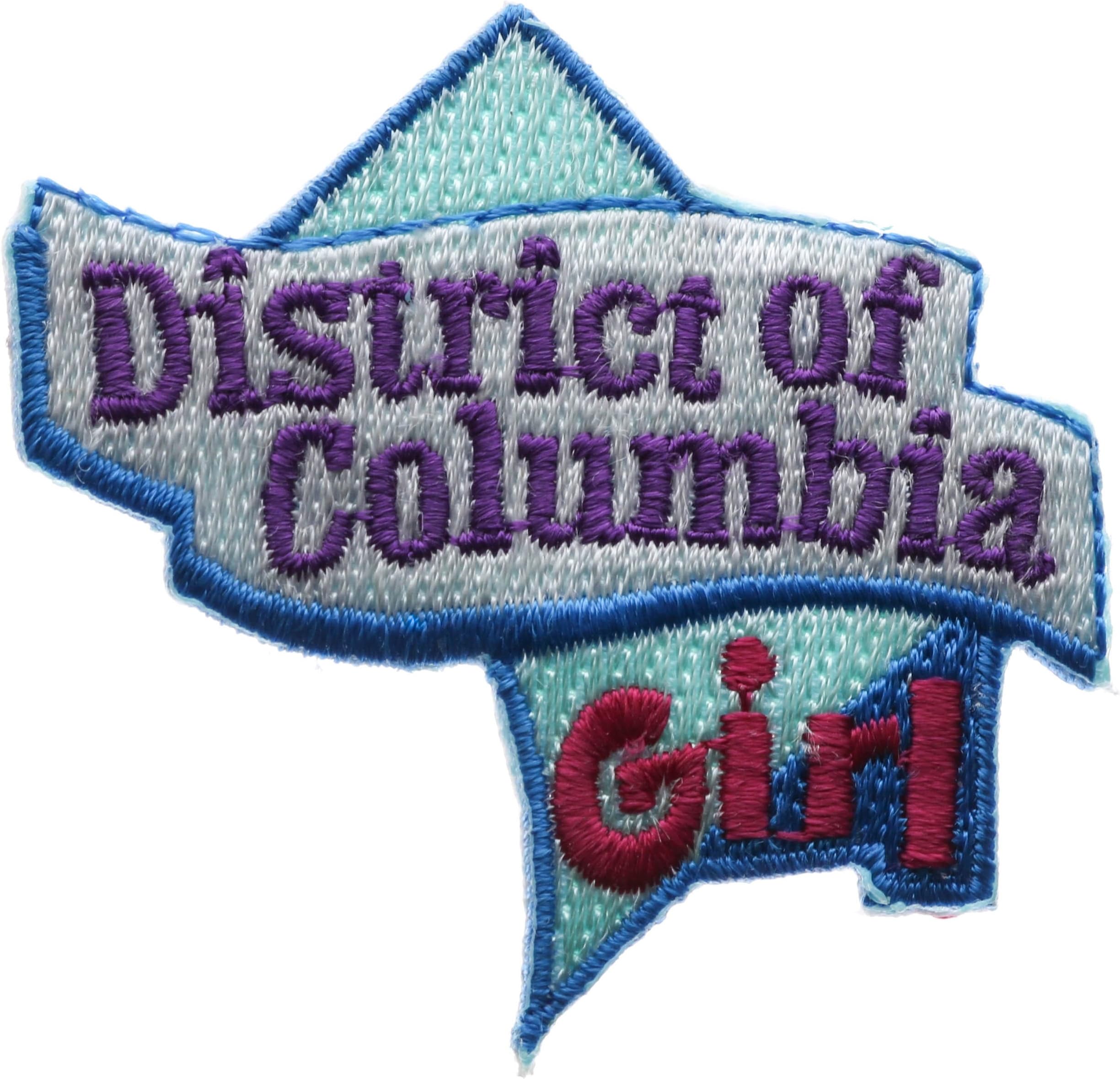District of Columbia Washington DC Girl 2 inch Small Iron on Patch Ava2420 F3D3D