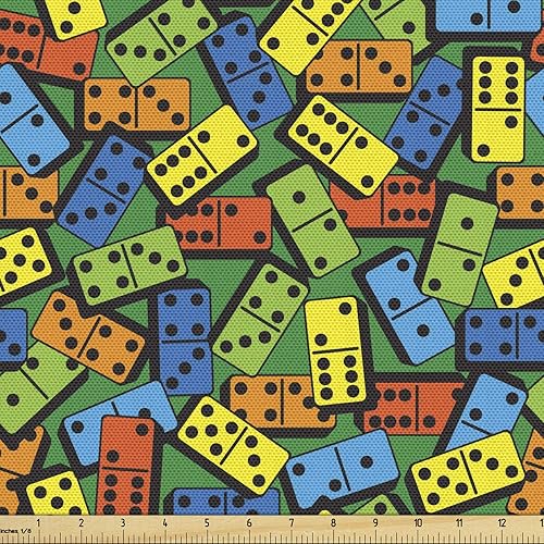 Miniatura 47 de Lunarable - Tela japonesa por yarda, Geishas con paraguas de papel y abanico en un fondo en escala de grises, tela decorativa para tapicería y Beige