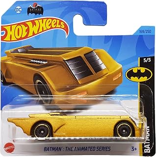 Hot Wheels - Batman: Animasyon Serisi - Batman 5/5 - HKJ76 - Kısa Kart - DC - Altın Metalik - Mattel 2023