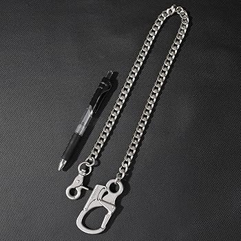 Amazon.co.jp: Ahillerバイカーウォレットチェーン、ラウンドクラスプ