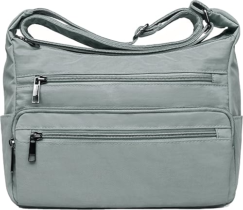 VOLGANIK ROCK - Bolso RFID para mujeres, de tela, nailon, con múltiples bolsillos, para viaje