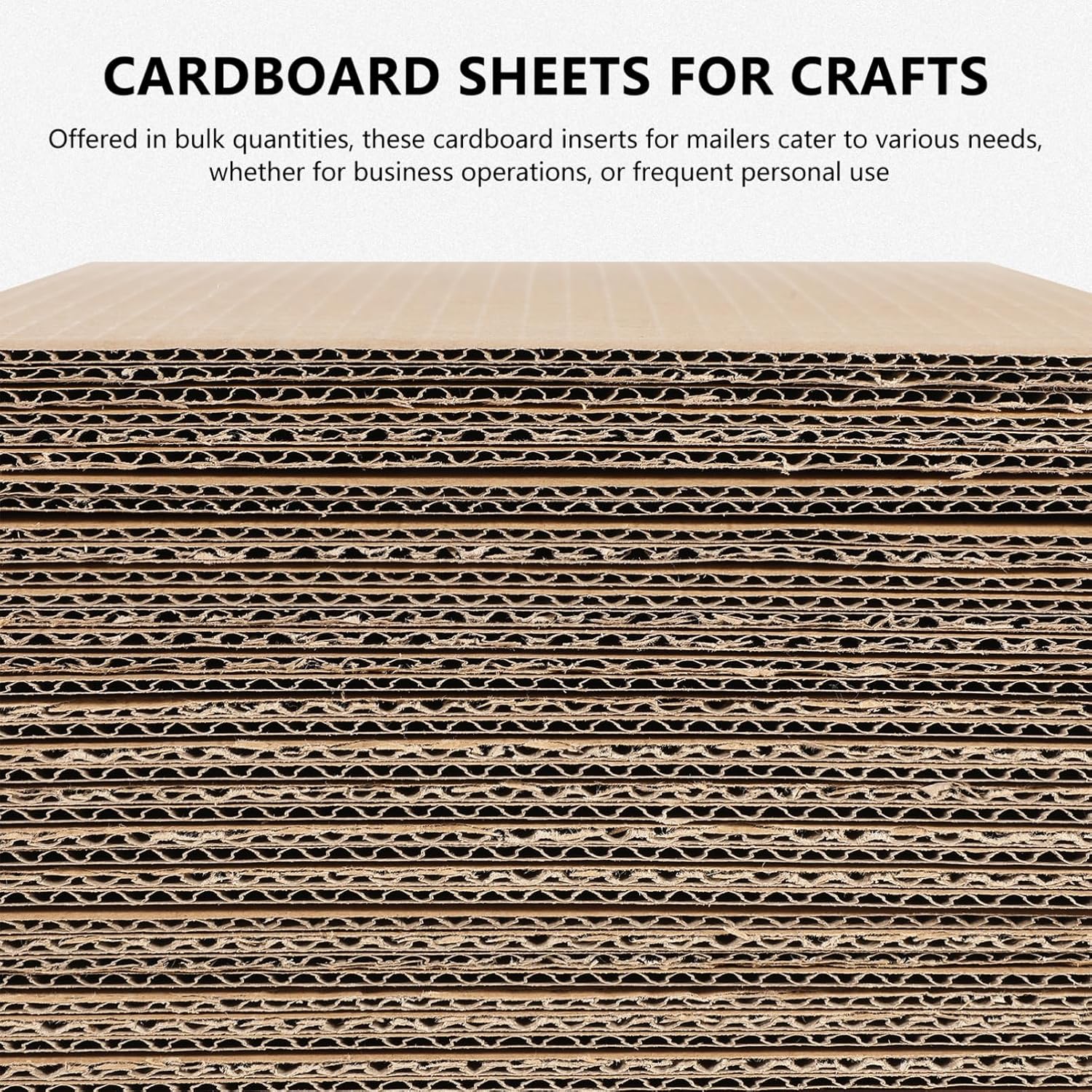 ULTECHNOVO 50pcs Corrugated Paper Sheets Cardboard Pads Thick for Crafting Packaging and Protectors and Cushioning Inserts