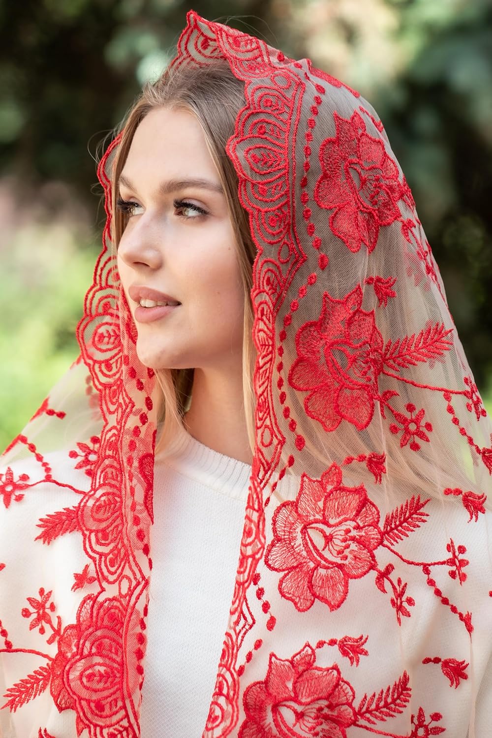 Catholic Mantilla Mass Chapel Lace Spanish Long Head Covering