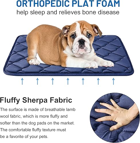 Miniatura 3 de Dog Crate Mats,Soft Kennel Pads Washable with Anti-Slip Bottom,Dog Kennel Pads for Sleeping,Pets Mattress Cat Dog Beds for Large Medium