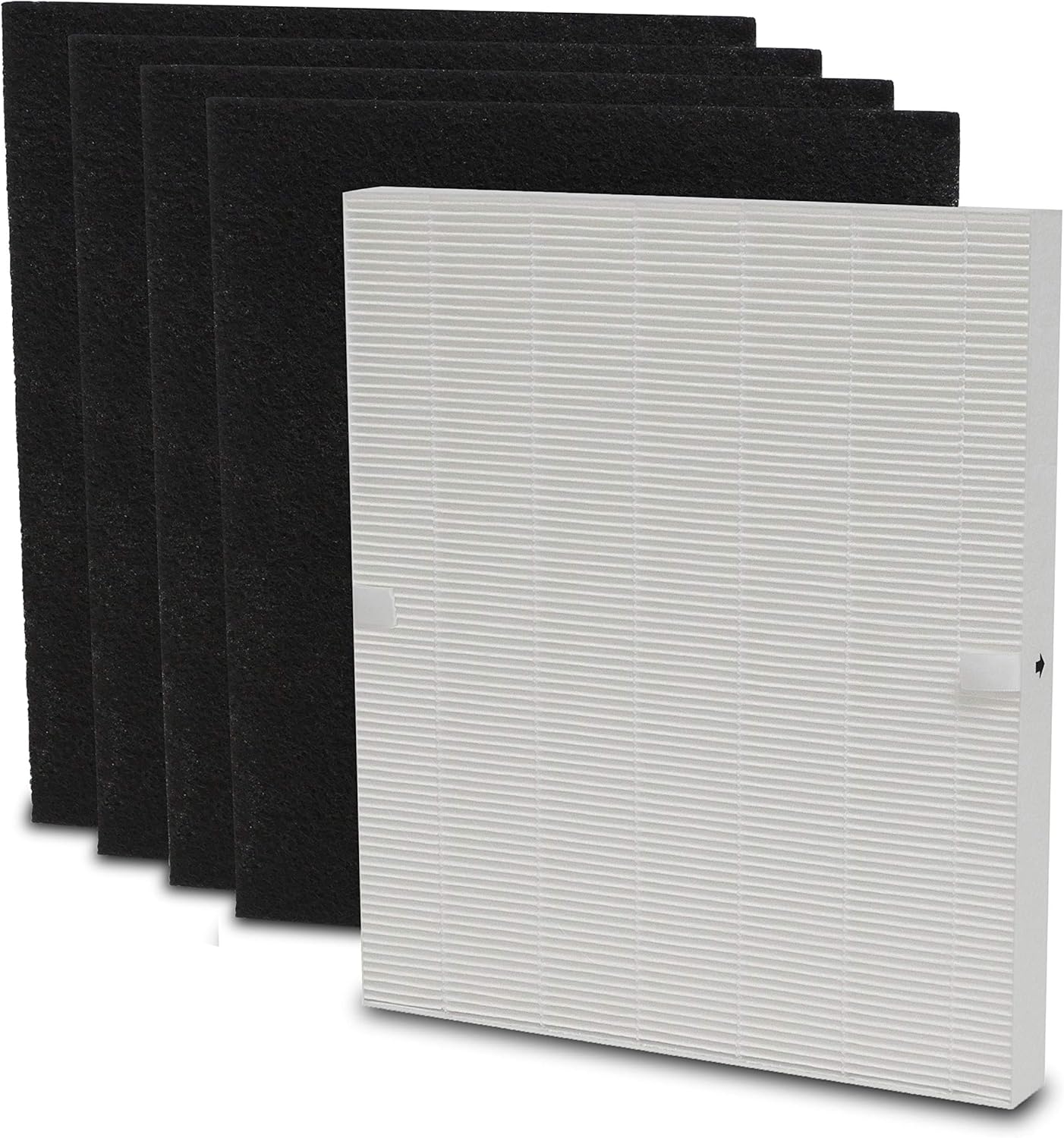 Replacement HEPA Filter & 4 Carbon Pre-filter compatible with Winix 115115 for use in Winix 5300, 6300, C535 Air Purifier