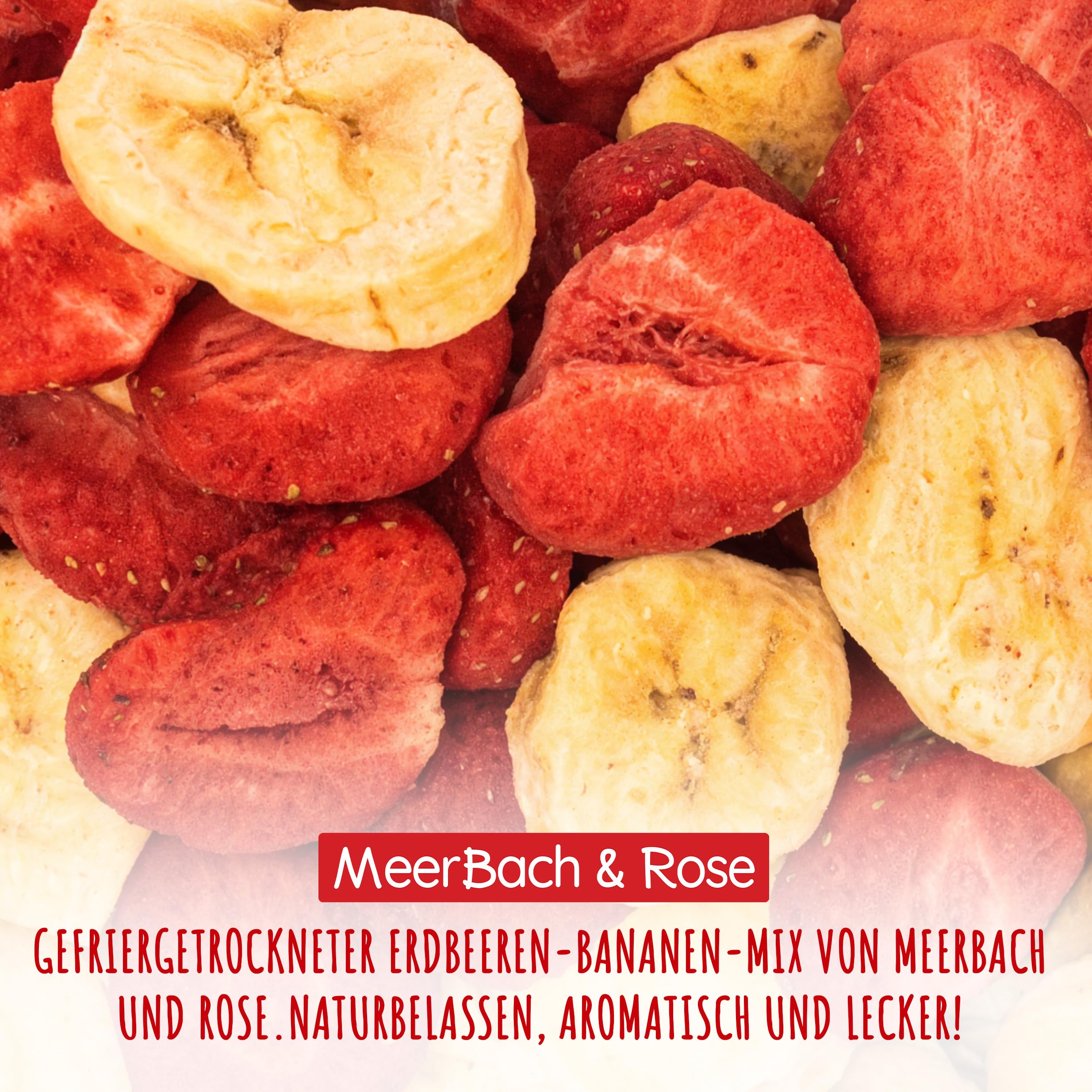 ERDBEER-BANANEN Mix 200g gefriergetrocknete Erdbeeren und Bananen (Packung mit 2)